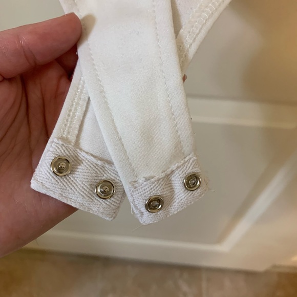 White Bodysuit with Shear Ruffle - Picture 4 of 4